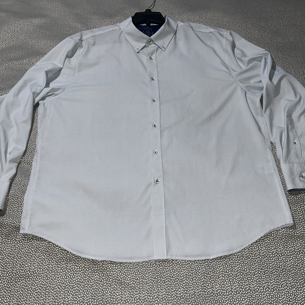 Con.Struct MOSAIC GEO PERFORMANCE DRESS SHIRT 4 Way Stretch Wrinkle Free 2XL - Picture 2 of 10